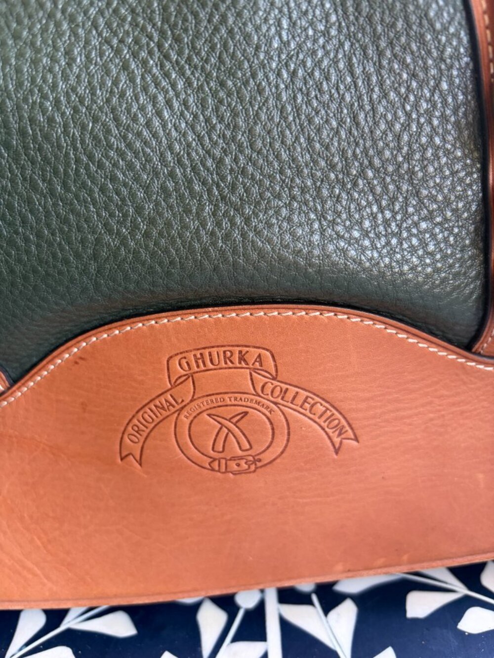 Ghurka Original Heritage D-Ring Hunter Green Pebble Leather Tote Bag exc - Picture 14 of 14